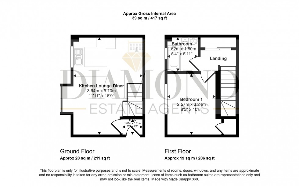 Floorplan for Trickey Close, Tiverton, EX16