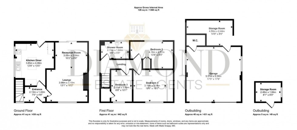 Floorplan for Loxbeare, Tiverton, EX16