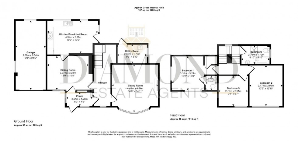 Floorplan for Withleigh, Tiverton, EX16