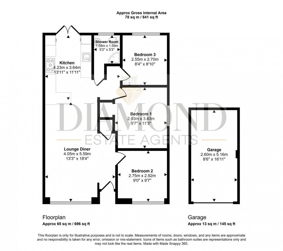 Floorplan for Sideling Fields, Tiverton, EX16