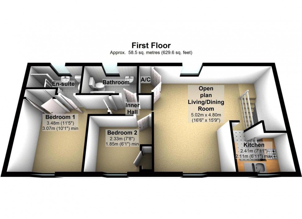 Floorplan for St. James Way, Tiverton, EX16