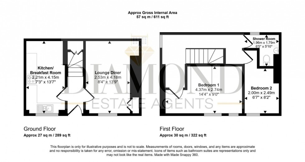 Floorplan for Fore Street, Cullompton, EX15