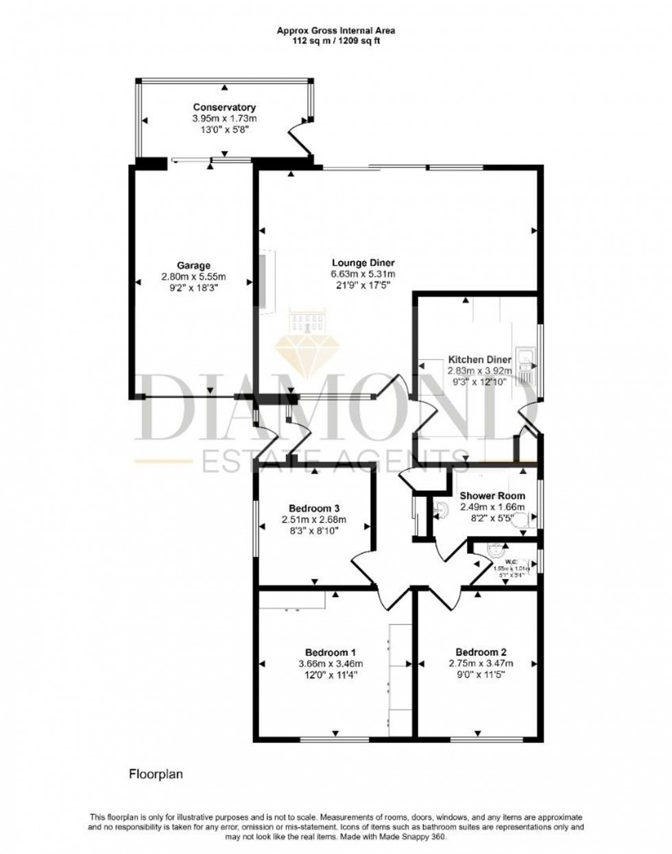 Floorplan for Ryder Close, Tiverton, EX16