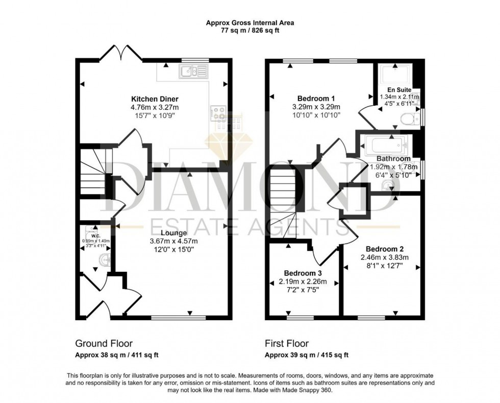 Floorplan for Champion Way, Tiverton, EX16
