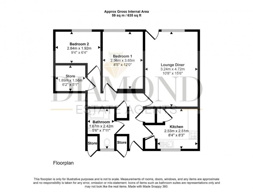 Floorplan for Boyes Close, Halberton, EX16