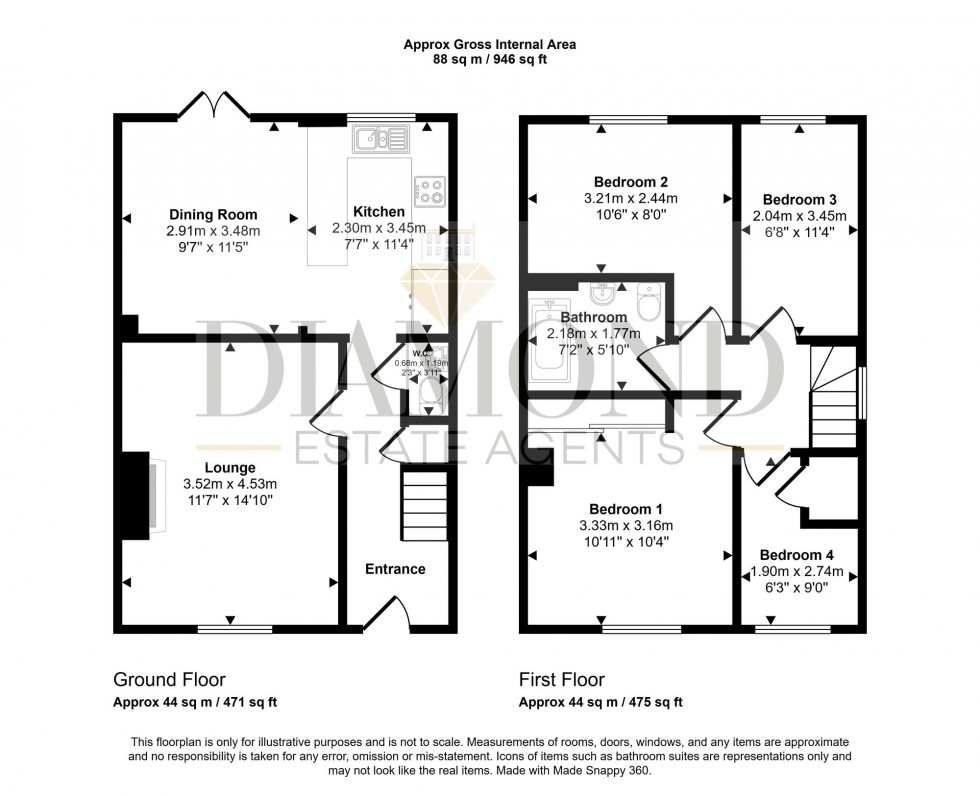 Floorplan for St. Andrew Street, Tiverton, EX16