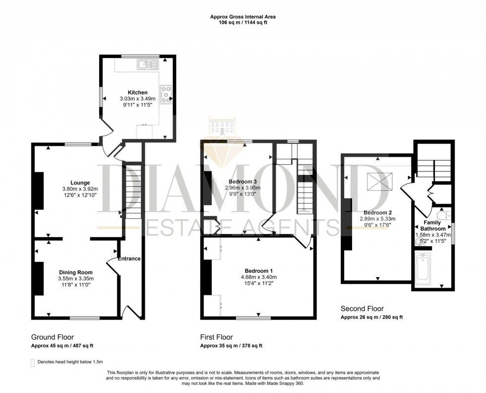 Floorplan for Belmont Road, Tiverton, EX16