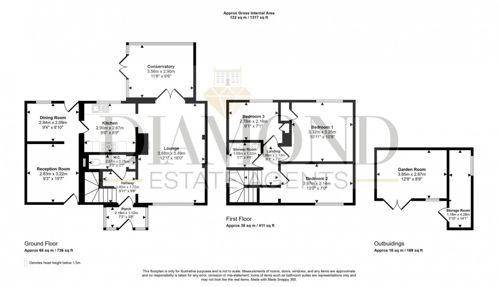 Floorplan for Lime Close, Tiverton, EX16