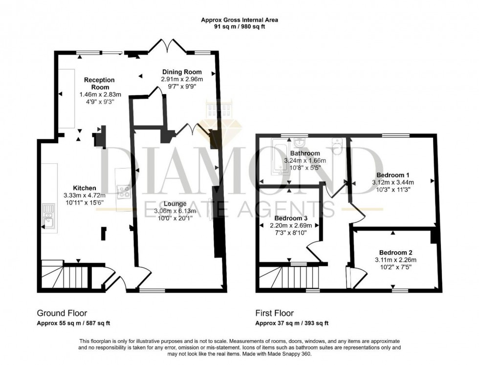 Floorplan for Chapel Street, Tiverton, EX16