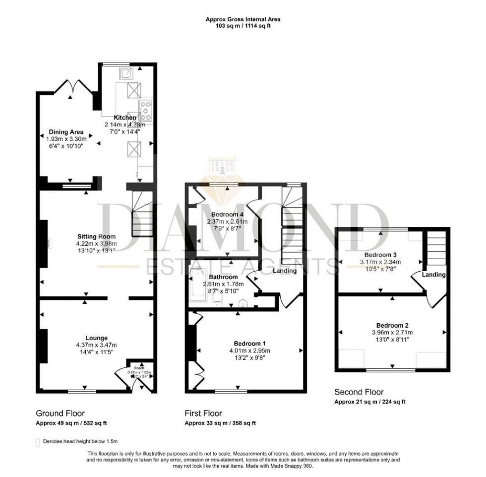 Floorplan for Melbourne Street, Tiverton, EX16