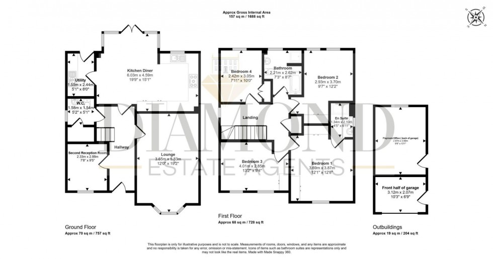 Floorplan for Champion Way, Tiverton, EX16