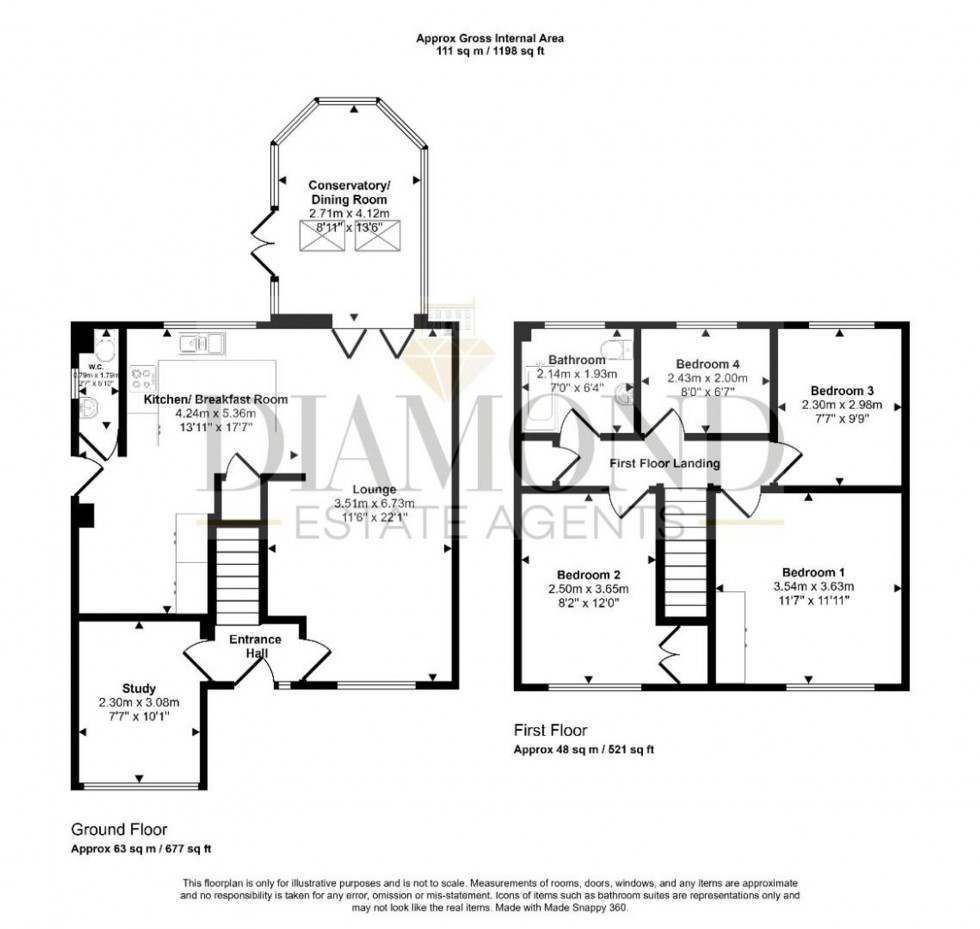 Floorplan for Marguerite Road, Tiverton, EX16