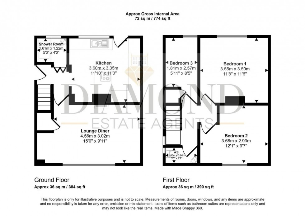 Floorplan for Queensway, Tiverton, EX16