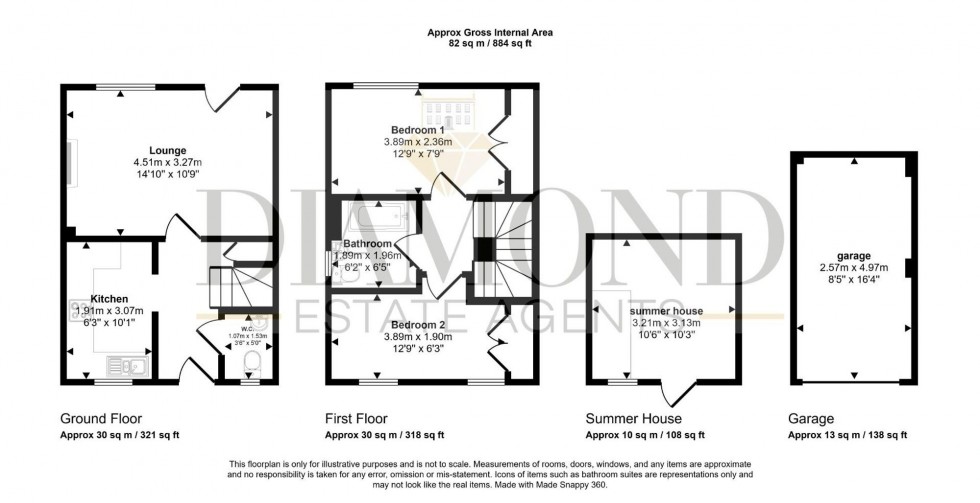 Floorplan for St. Andrews Court, Tiverton, EX16