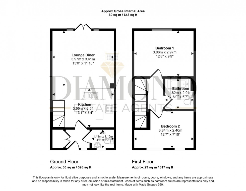 Floorplan for Gale Way, Tiverton, EX16