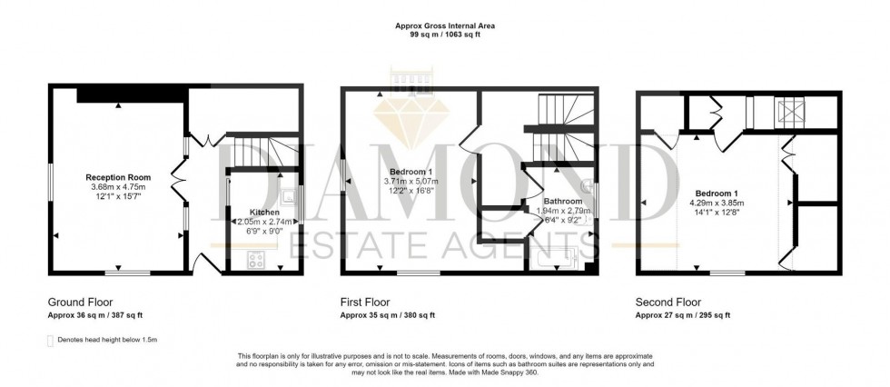 Floorplan for Coldharbour, Uffculme, EX15