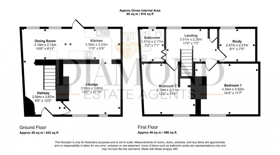 Floorplan for Chapel Street, Tiverton, EX16