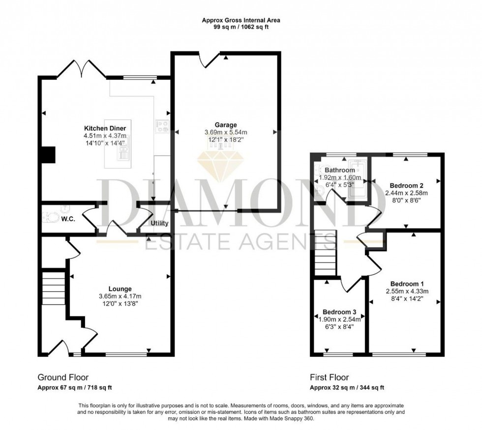 Floorplan for Priory Road, Tiverton, EX16