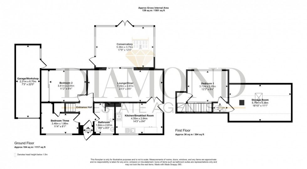 Floorplan for Churchill Road, Tiverton, EX16
