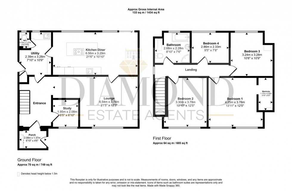 Floorplan for Lower Close, Halberton, EX16