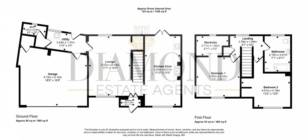 Floorplan for School Close, Bampton, EX16