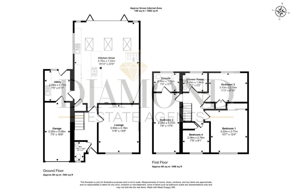 Floorplan for Bluebell Avenue, Tiverton, EX16