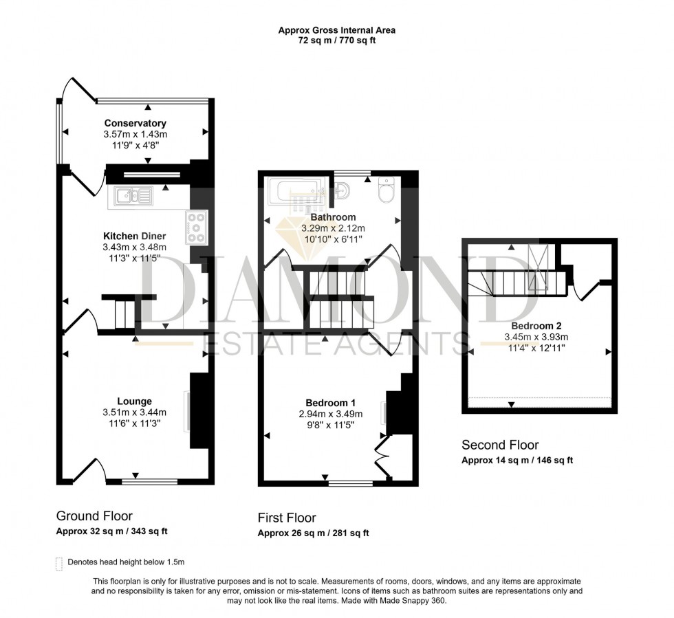 Floorplan for St. Andrew Street, Tiverton, EX16