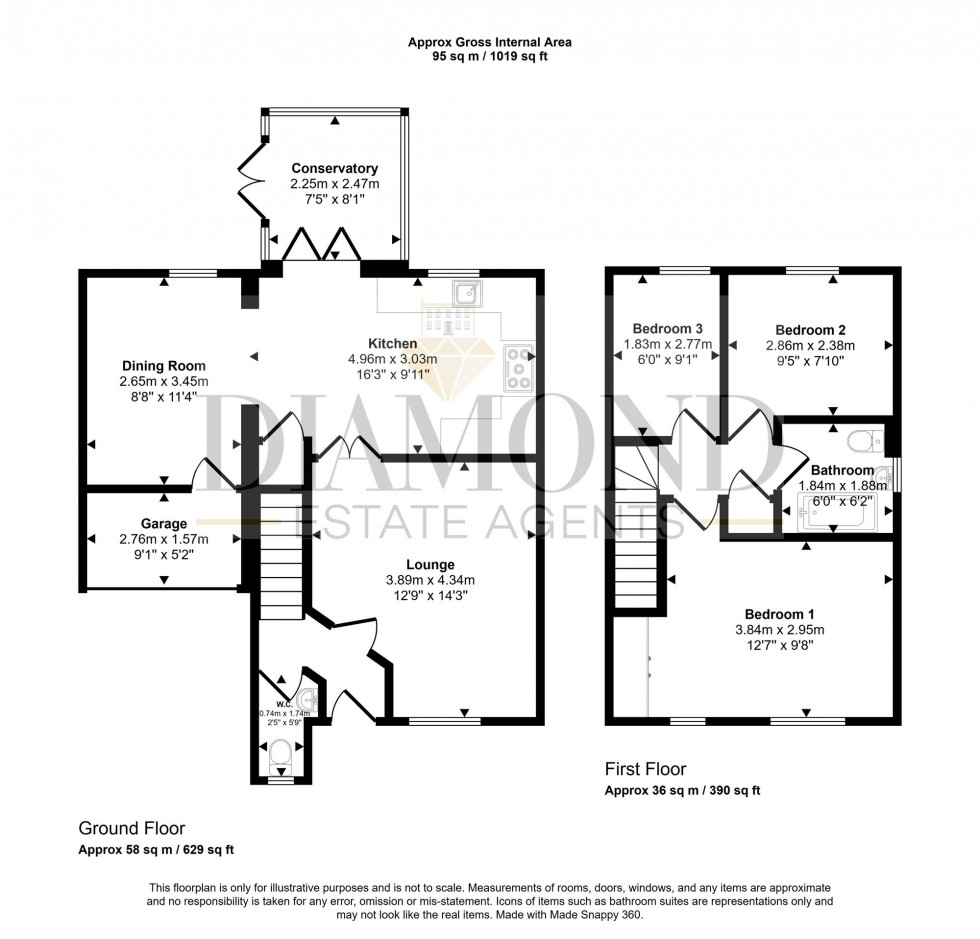 Floorplan for Chaffinch Drive, Cullompton, EX15