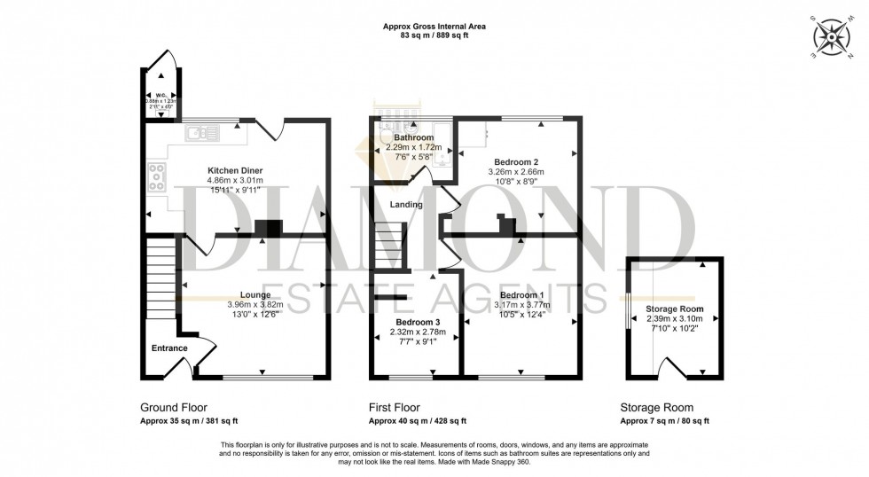 Floorplan for Lazenby Road, Tiverton, EX16
