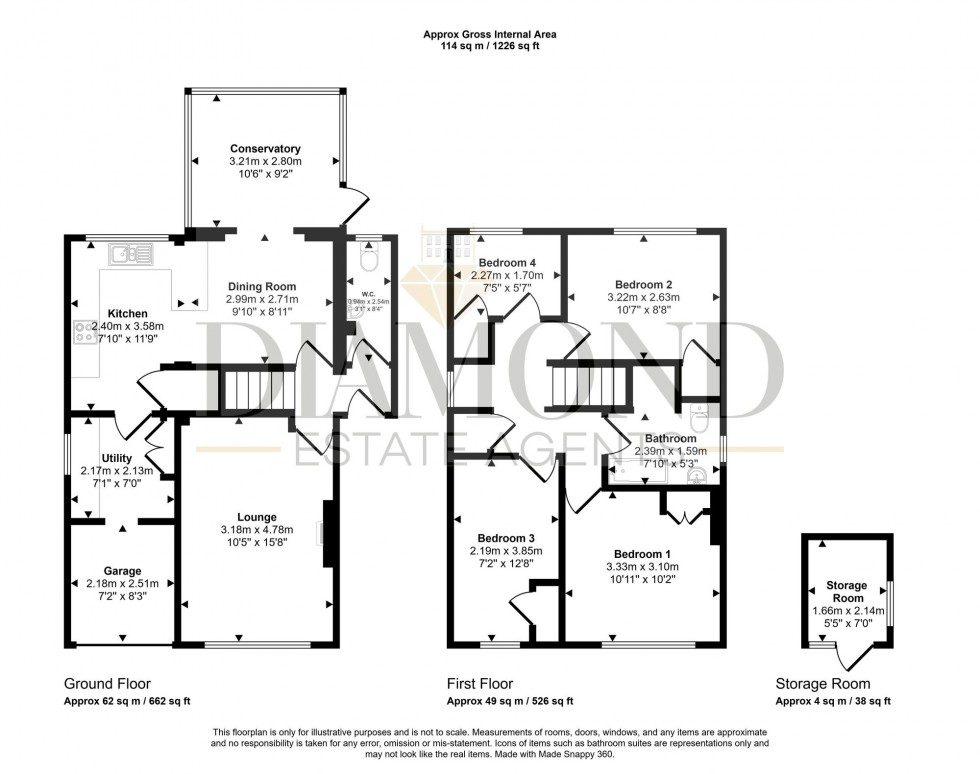 Floorplan for Spencer Drive, Tiverton, EX16