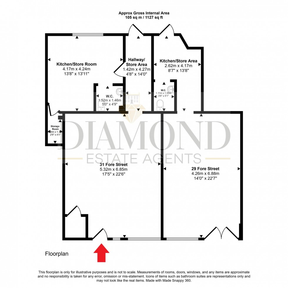 Floorplan for Fore Street, Tiverton, EX16