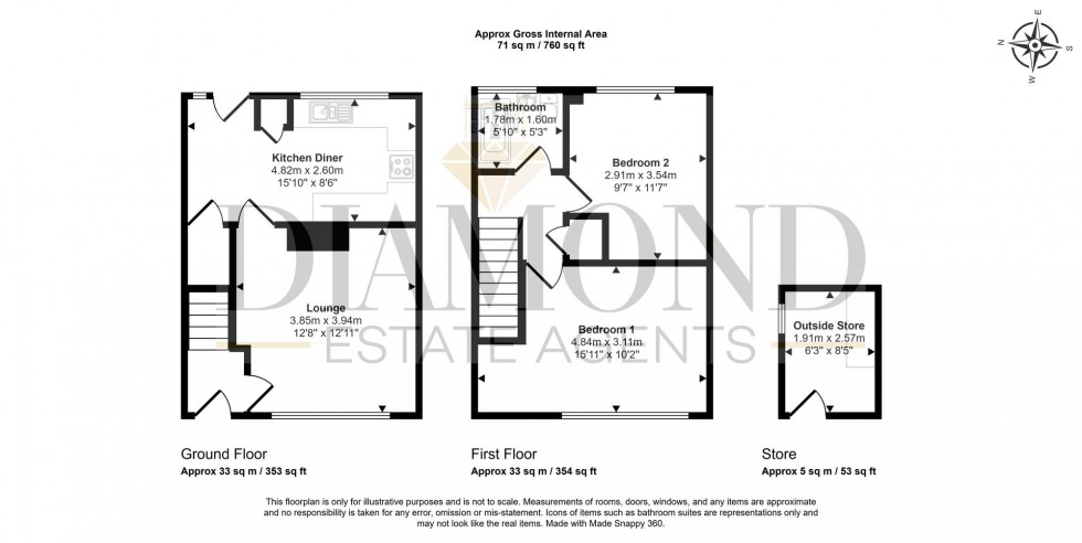 Floorplan for Ford Road, Tiverton, EX16