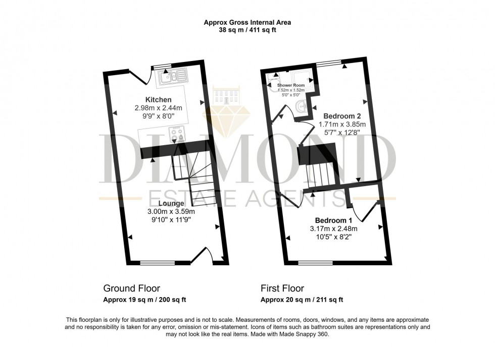 Floorplan for Leat Street, Tiverton, EX16